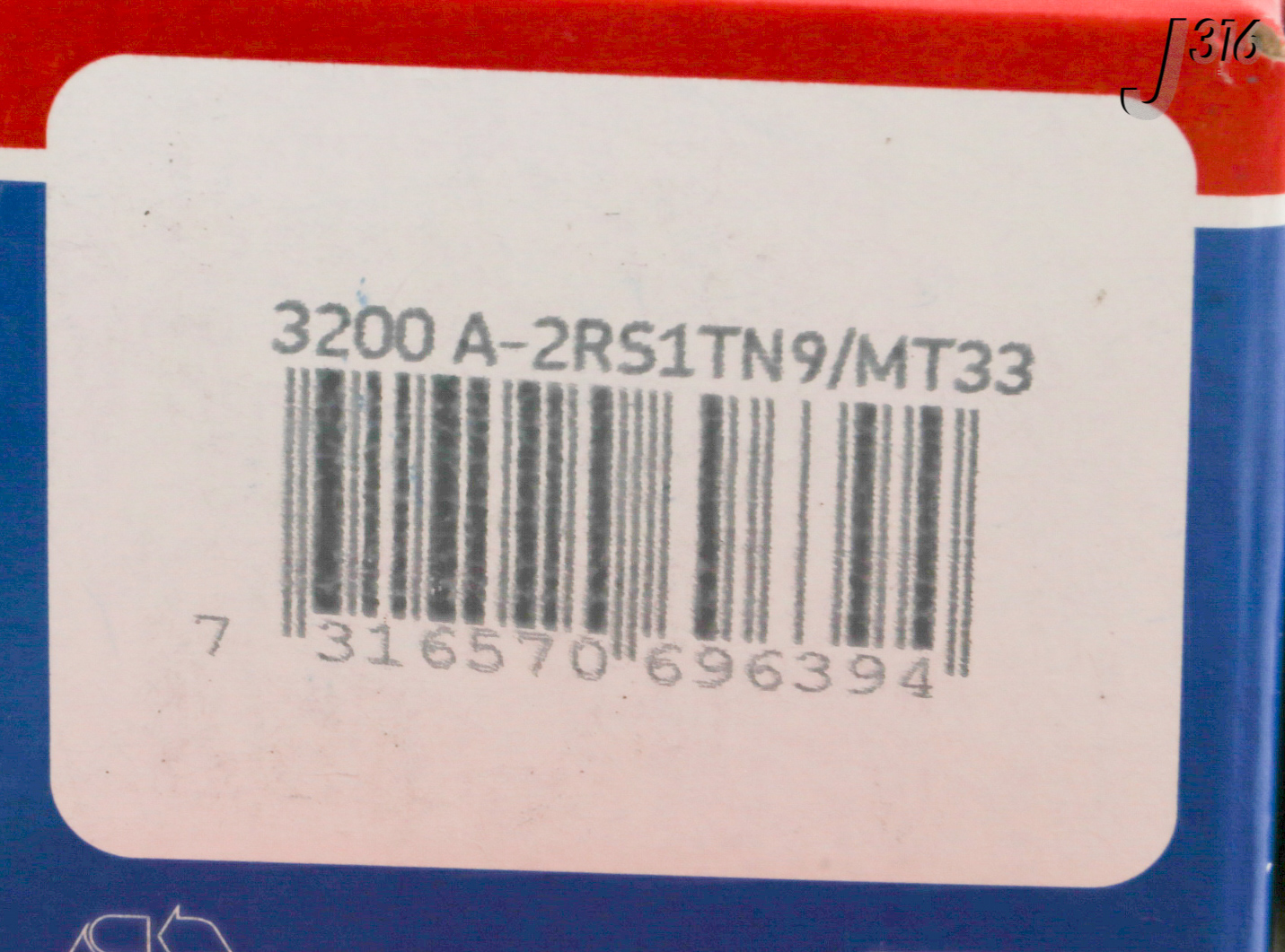 30933 SKF ANGULAR CONTACT BALL BEARING (NEW) 3200 A-2RS1TN9/MT33